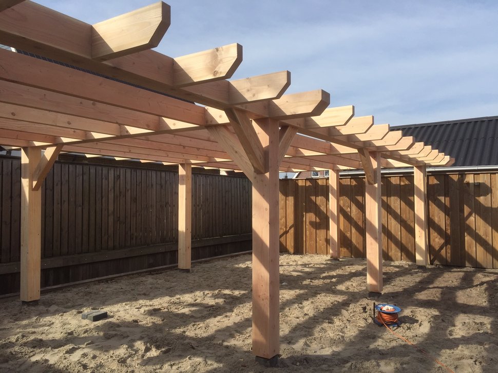 Houten gebinten voor een woning of andere constructie