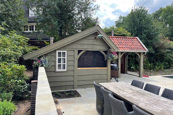 Landelijke schuur in hoekmodel met zuid Afrikaanse braai in hoekopstelling Zeist  Utrecht 